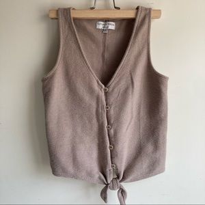 Madewell Texture & Thread Button-Front Tie Tank